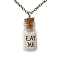 Alice in Wonderland eat me necklace - 