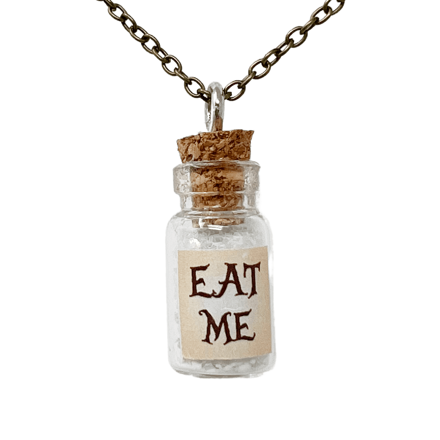 Alice in Wonderland eat me necklace - 