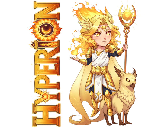 Hyperion Sticker and Magnet - Lord of Light Mythkins™ – Titan God of Light | Waterproof & UV-Proof - Sticker / Mini