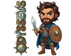 Odysseus Sticker and Magnet - Polymetis Mythkins™ – Cunning Hero of the Odyssey | Waterproof & UV-Proof - Sticker / Medium