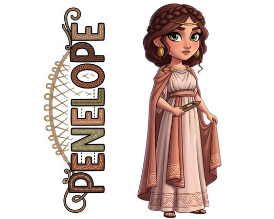 Penelope Sticker and Magnet - Cunning Weaver Mythkins™ – Queen of Ithaca | Waterproof & UV-Proof - Sticker / Mini