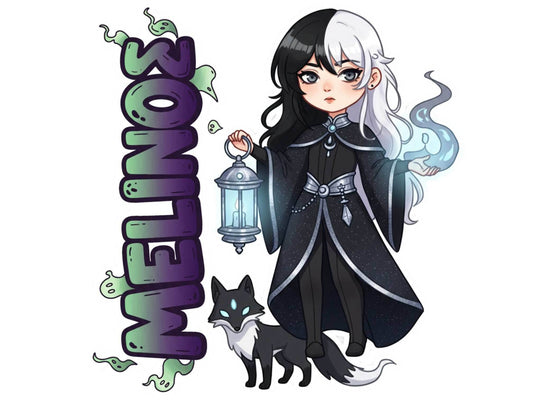 Melinoë Sticker and Magnet - Goddess of Ghosts Mythkins™ – Chthonic Goddess | Waterproof & UV-Proof - Sticker / Mini