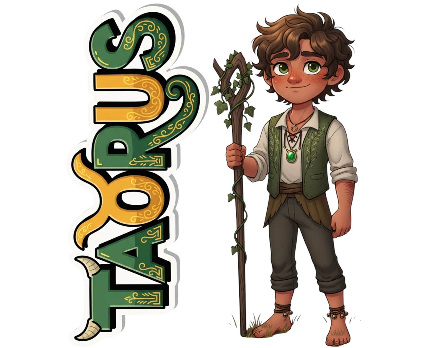 Taurus Sticker and Magnet - the Earthly Steward Horoskins™ – Zodiac Earth Sign | Waterproof & UV-Proof - Sticker / Mini