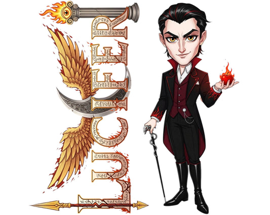 Lucifer Sticker and Magnet - the Light-Bringer Biblikins™ – The Fallen Angel | Waterproof & UV-Proof - Sticker / Mini