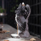 Head Of Buddha Backflow Incense Burner With Dragon - 
