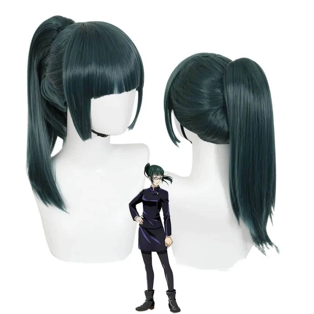 Jujutsu Kaisen Maki Zenin Cosplay Costume with Glasses and Wig - S / Wig Only