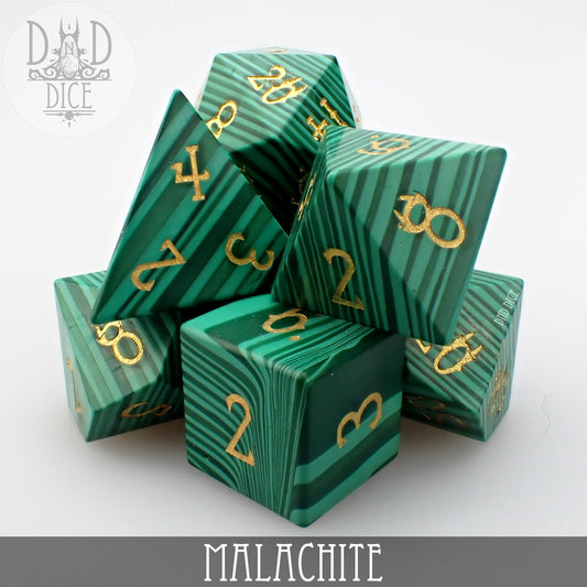 Malachite Dice Set (Gift Box)