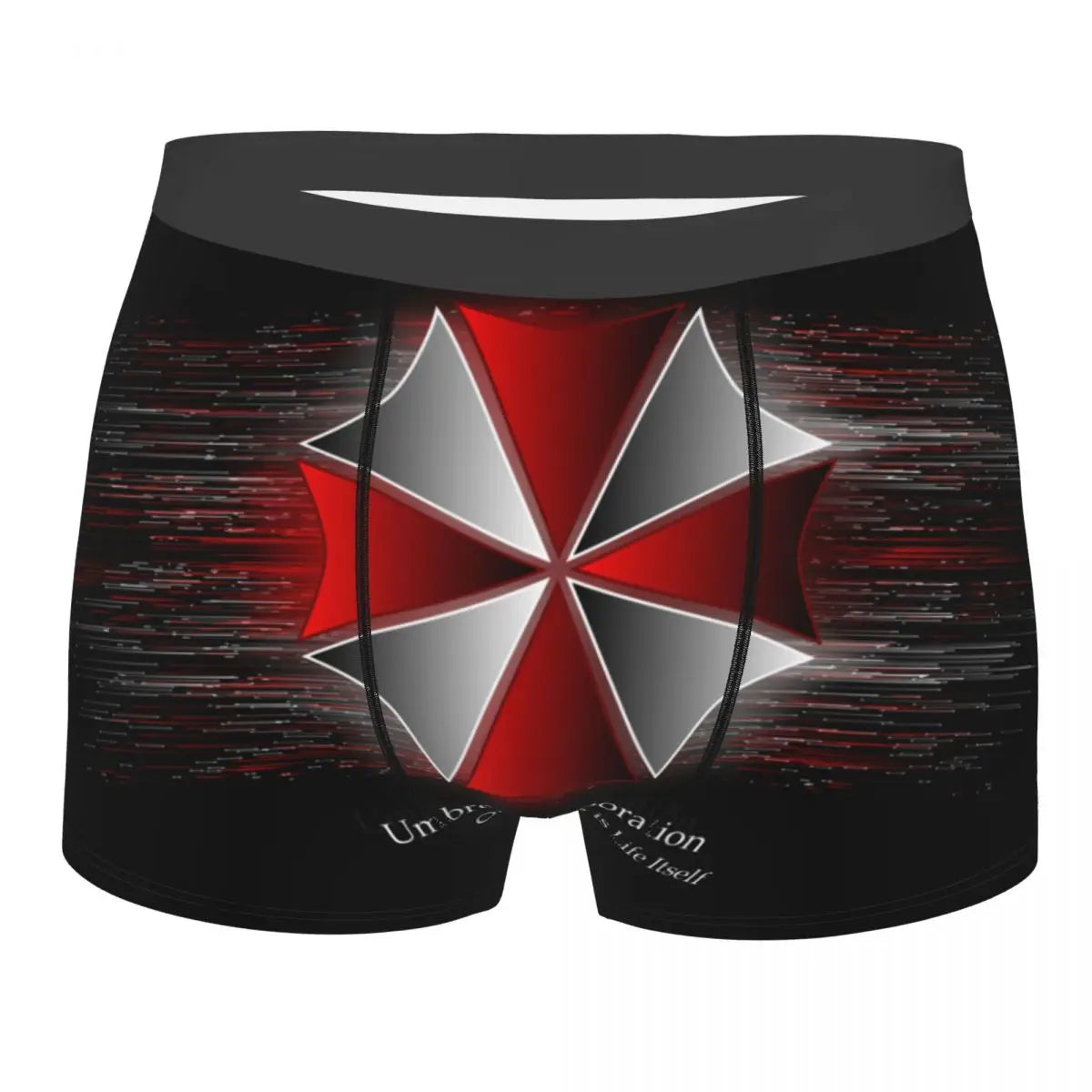 Male Novelty Raccoon City Home Of Umbrella Corporation Corp Underwear Video Game Boxer Briefs Stretch Shorts Panties Underpants