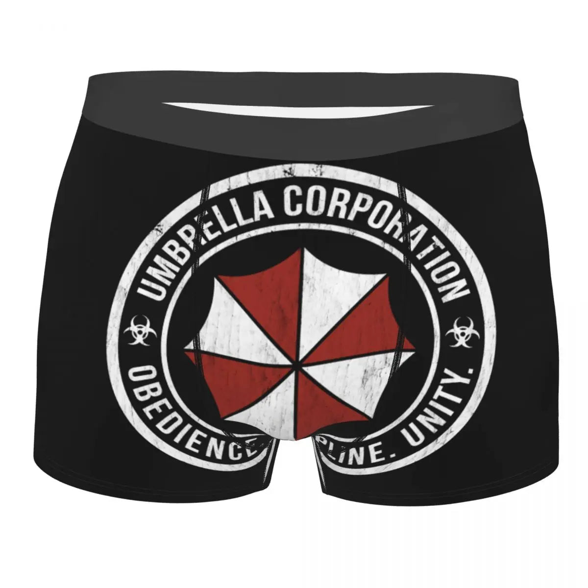 Male Novelty Raccoon City Home Of Umbrella Corporation Corp Underwear Video Game Boxer Briefs Stretch Shorts Panties Underpants