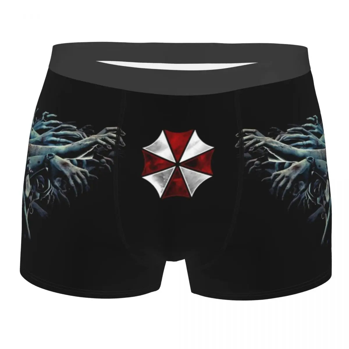 Male Novelty Raccoon City Home Of Umbrella Corporation Corp Underwear Video Game Boxer Briefs Stretch Shorts Panties Underpants