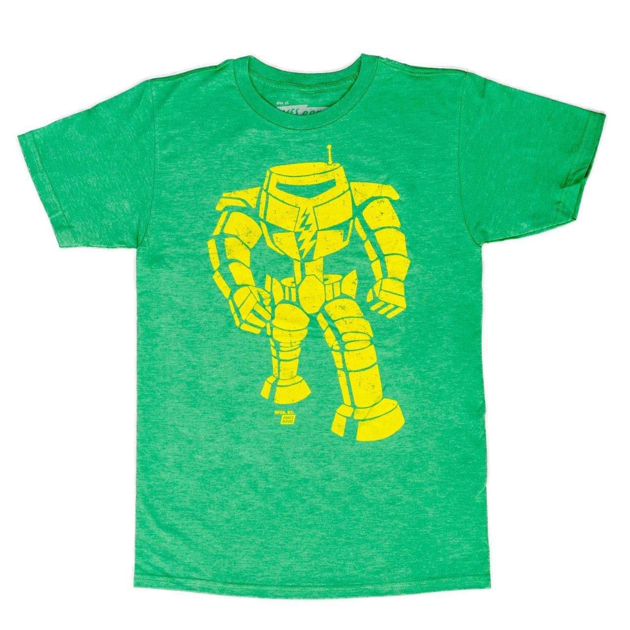 Man-Bot Vintage Graphic Green Adult T-shirt - S