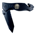 GL3-017 Mandalorian Inspired 3-in-1 Police Tactical Rescue knife tool knife Star Wars parody with Seatbelt Cutter, Steel Serrated Blade, Glass Breaker - 