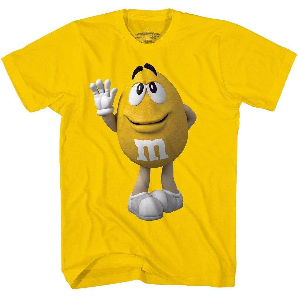 M&M's Candy Character Face Adult T-Shirt - XS / Yellow