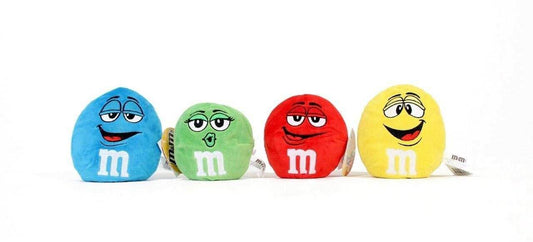 M&M's Chocolate Candy Character Face Plush Beanie Ball - Blue