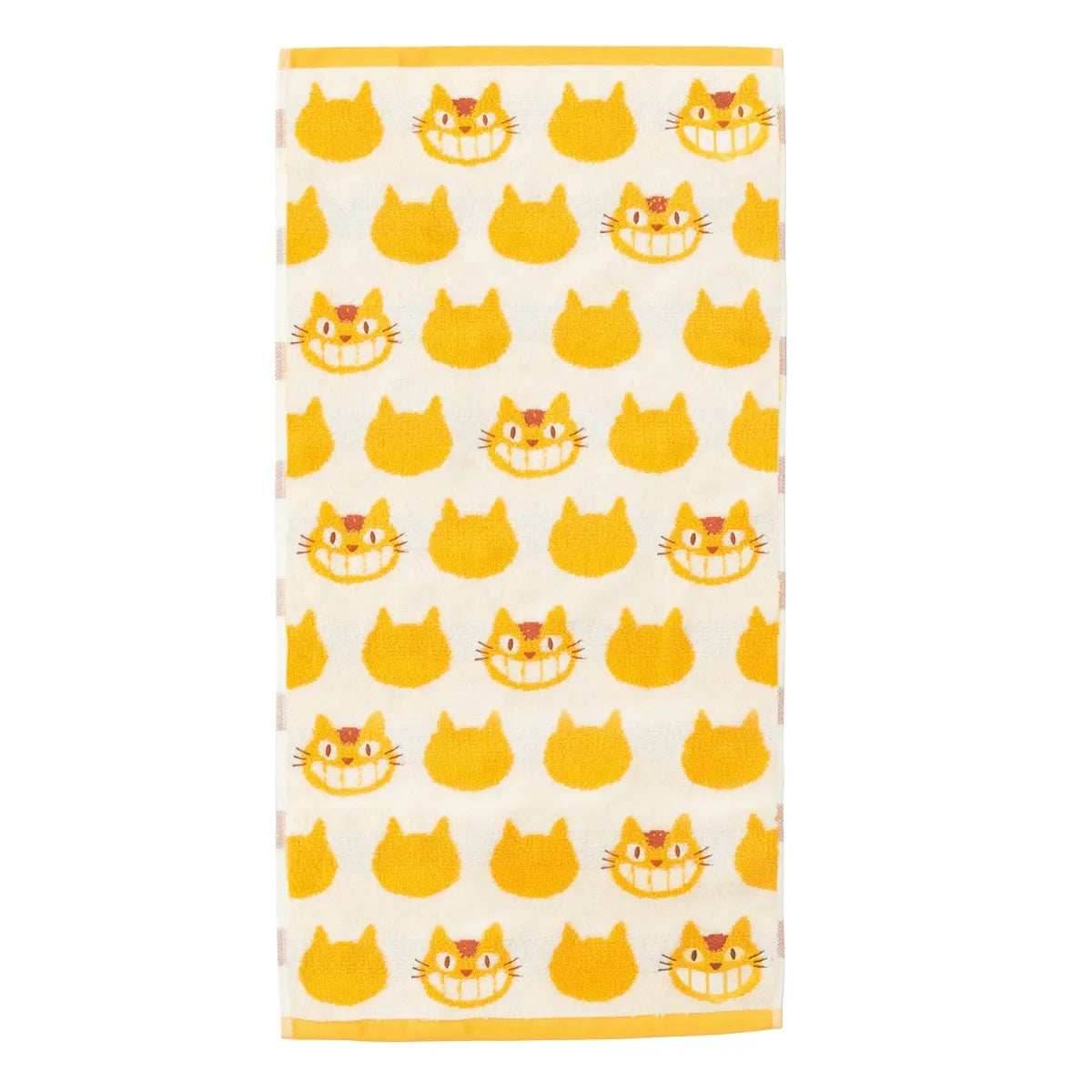My Neighbor Totoro Catbus Big Bath Towel Yellow and White - 