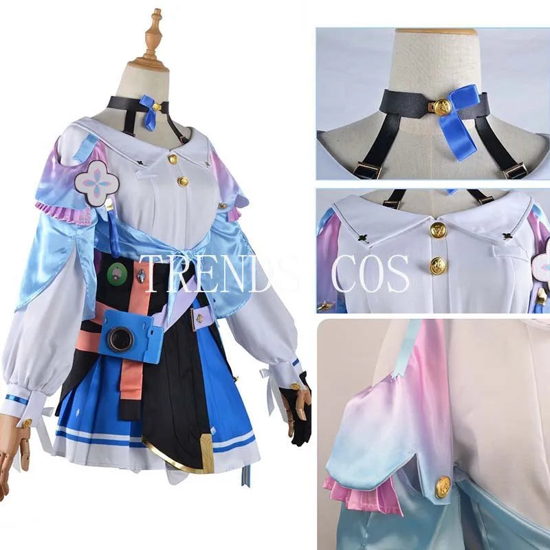 March 7th Cosplay Costume  Big Size March 7th Dress Wig Role Play  Outfits for comic con