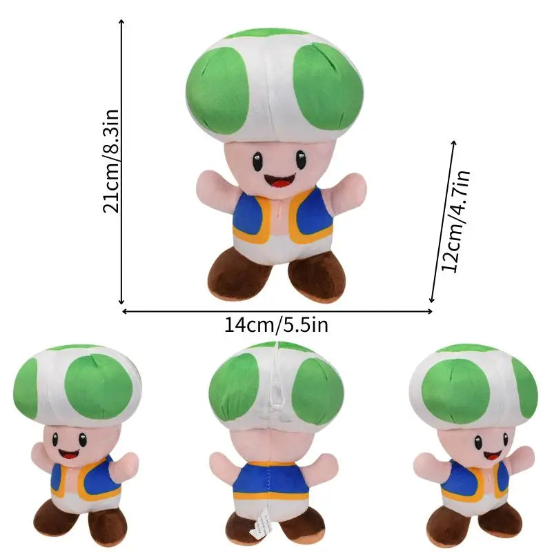 Mario Bros Ice Fire Flower Anime Figure Soft Plush Toy Cute Koopa Troopa Boo Red Toad Peluche Dolls Gift