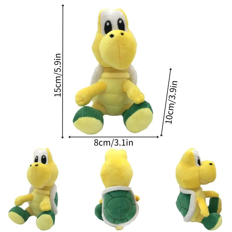 Mario Bros Ice Fire Flower Anime Figure Soft Plush Toy Cute Koopa Troopa Boo Red Toad Peluche Dolls Gift