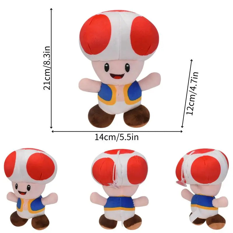 Mario Bros Ice Fire Flower Anime Figure Soft Plush Toy Cute Koopa Troopa Boo Red Toad Peluche Dolls Gift