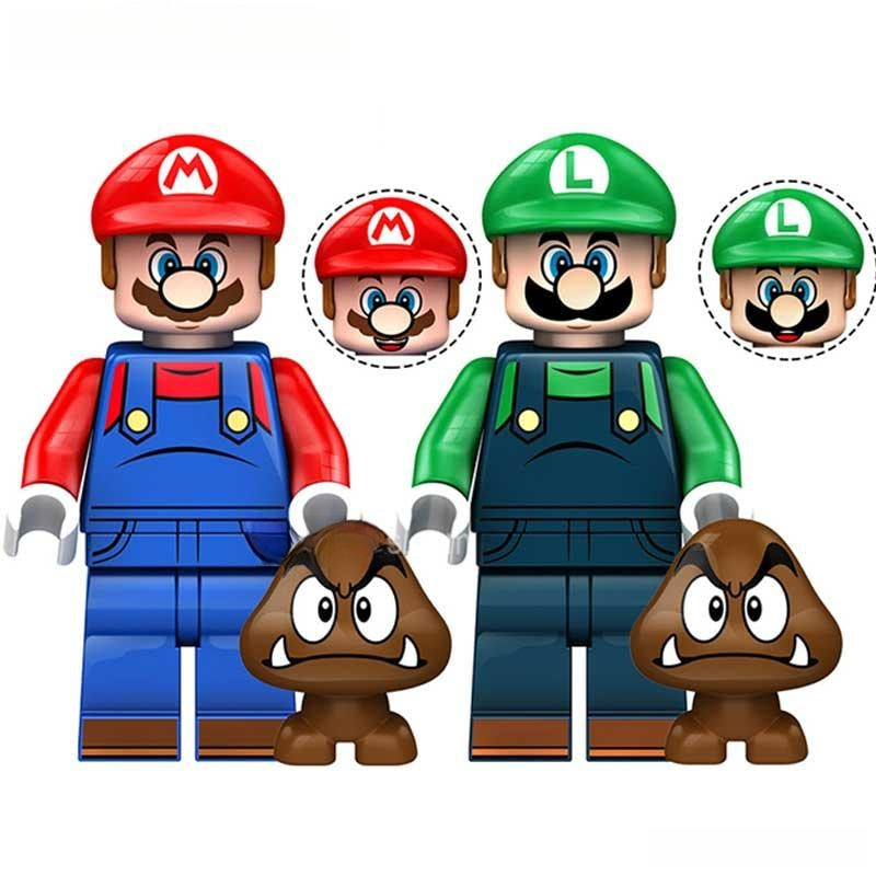 Mario & Luigi Super Mario Brothers Lego Minifigures set 2