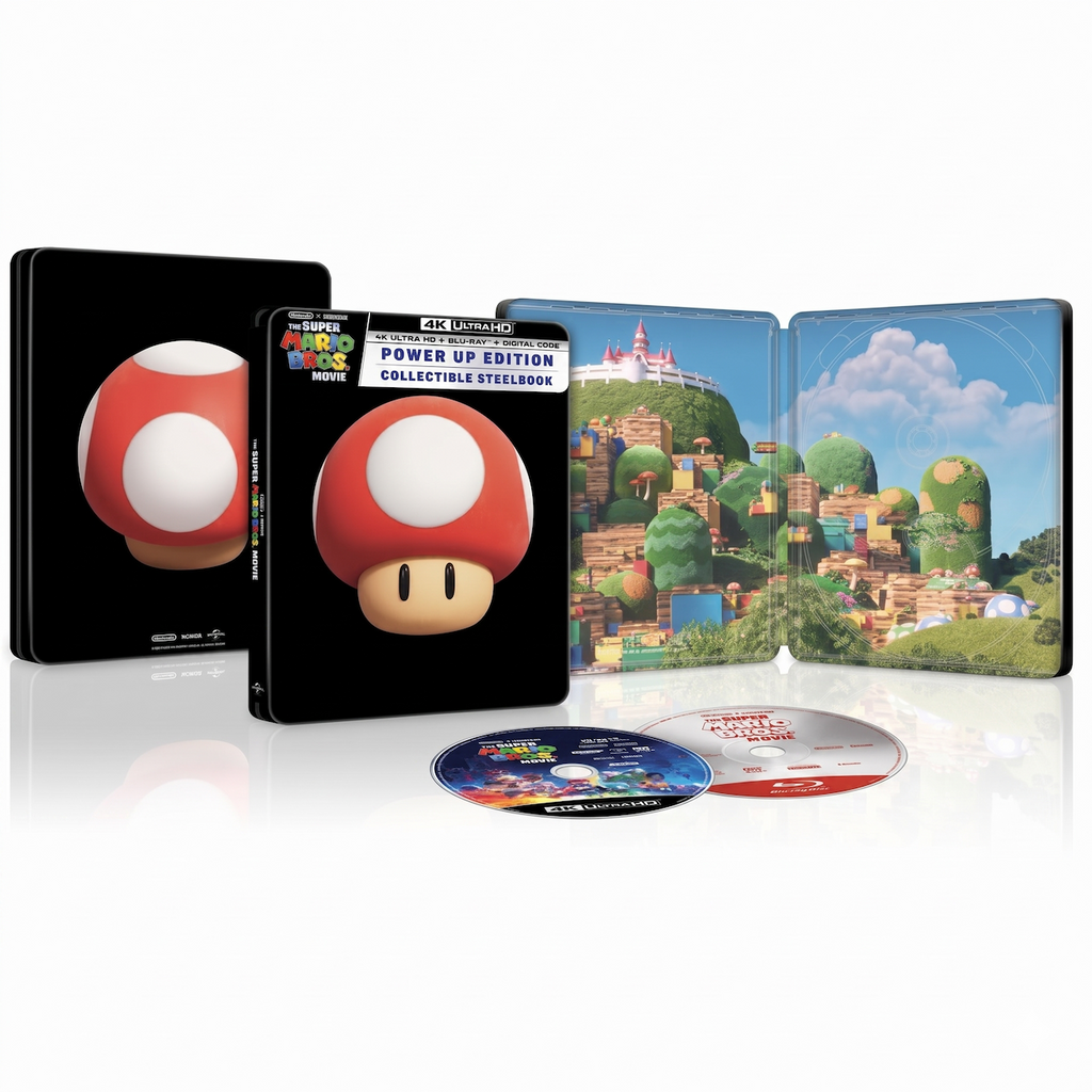The Super Mario Bros. Movie - Power Up Edition Collectible Steelbook (4K Ultra HD + Blu-ray + Digital)