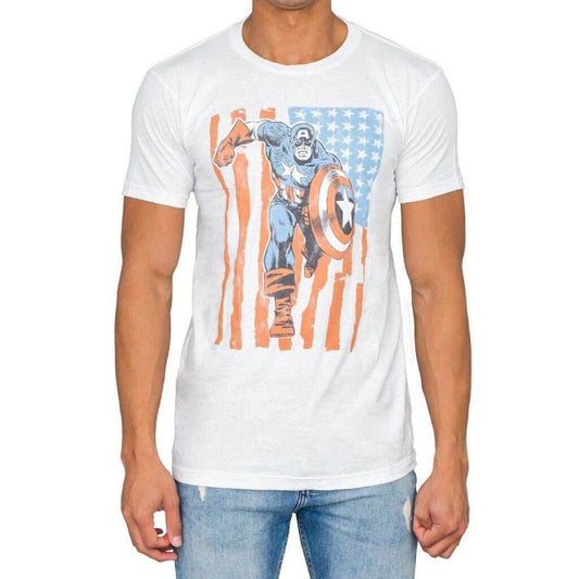 Marvel Captain America Flag T-Shirt - S