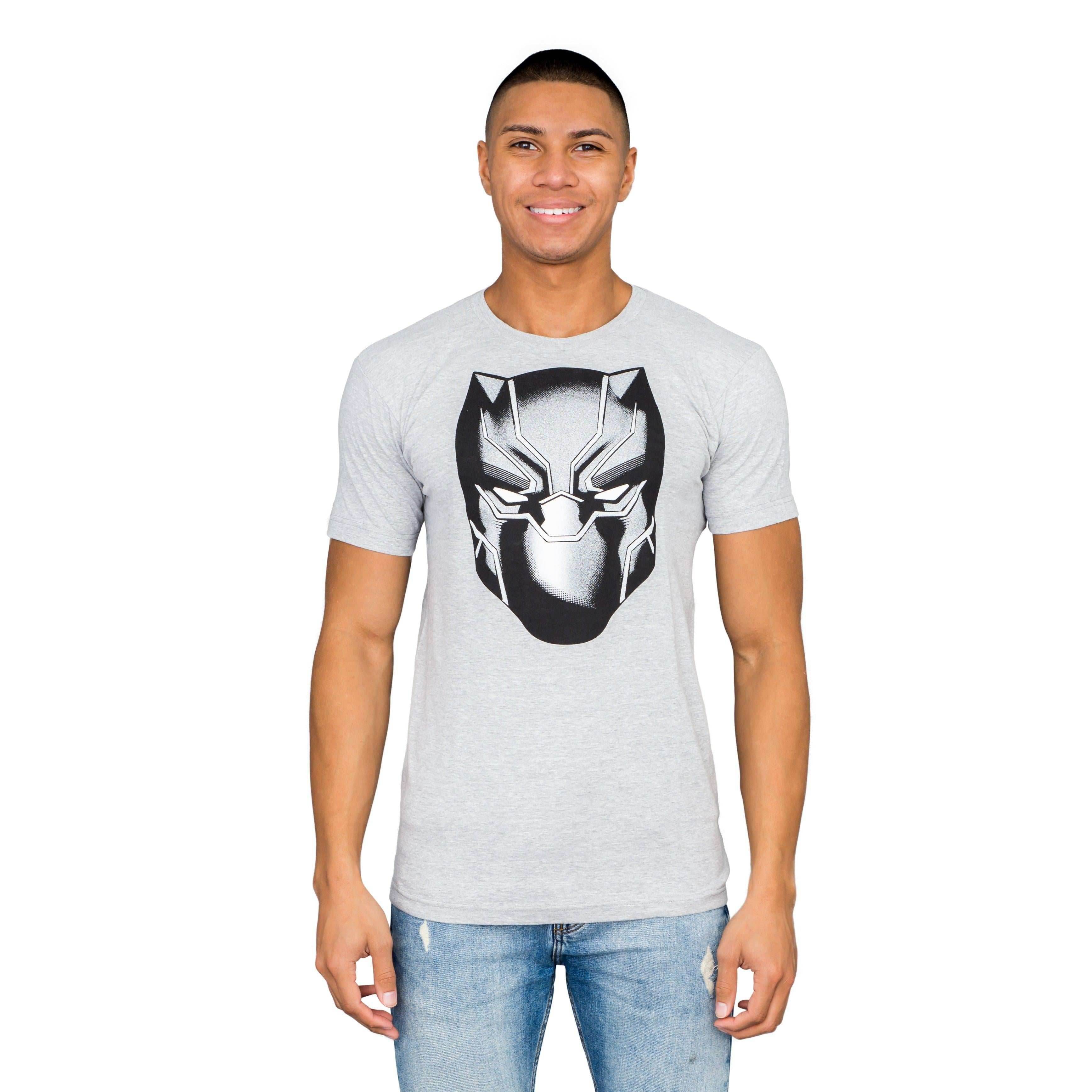 Marvel Comics Black Panther Headshot Heather Gray T-shirt - M