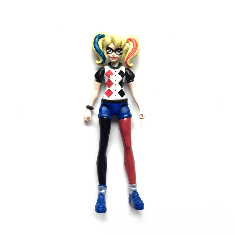 Marvel Legends Anime 6-piece set Female Heroes Action Figures Toy Wonder Woman Harley Quinn Collectible Model Toys Kids Gifts