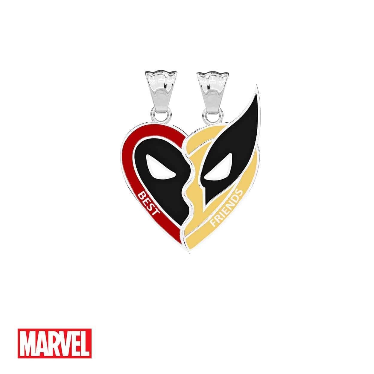 Marvel™ Deadpool & Wolverine BFF Necklace - Chrome / Set