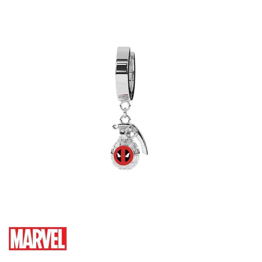 Marvel™ Deadpool Grenade Earring - Chrome / Single