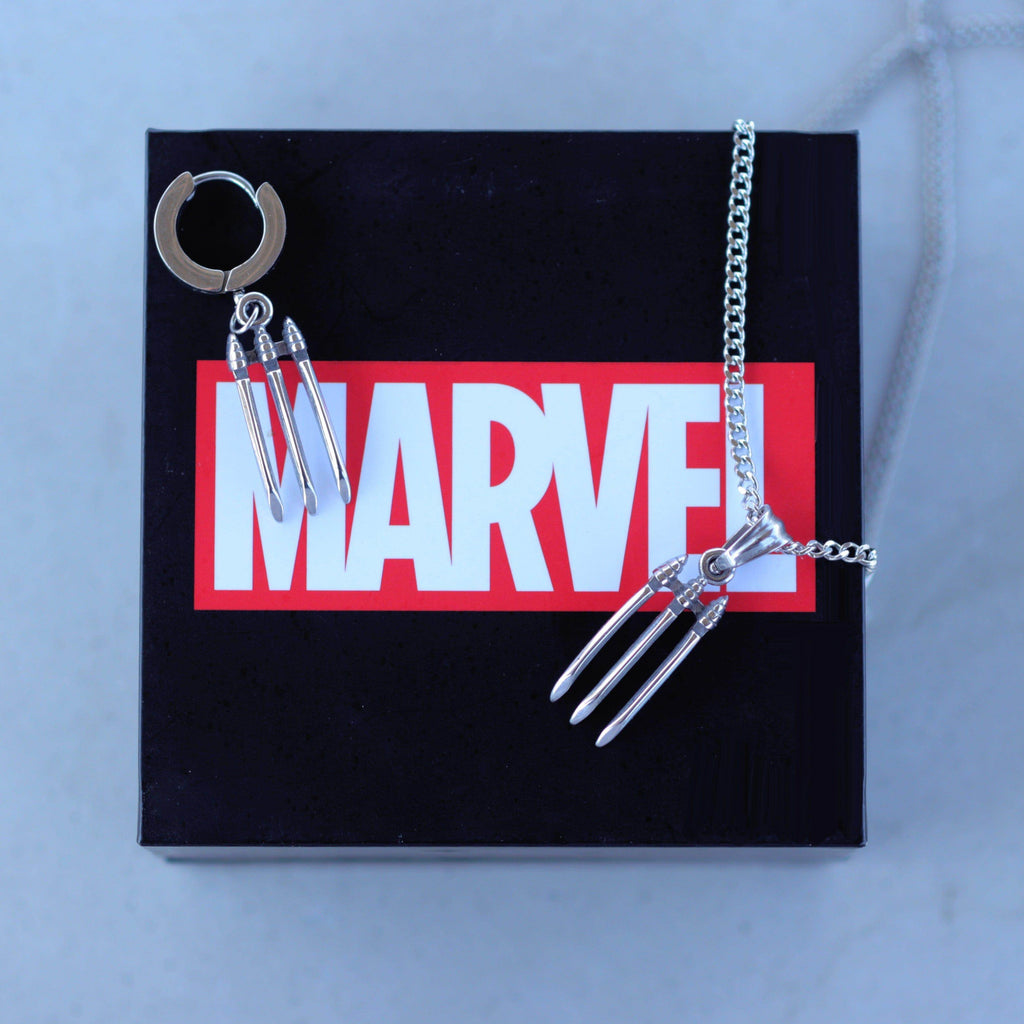 Marvel™ Wolverine Claw Earring - Chrome / Single
