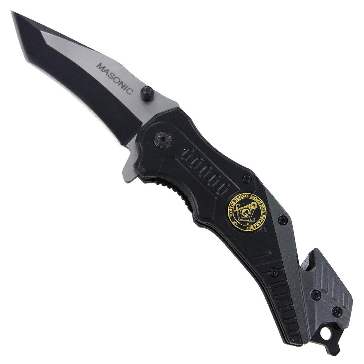 Masonic Two-Tone Spring Assisted Knife-3