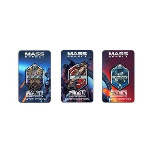 Mass Effect Limited Edition Augmented Reality Enamel Pin Set of 3 - 