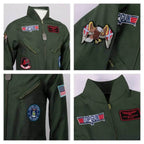 Top Gun Maverick Flight Suit – Pilot Cosplay Costume with Glasses - Maverick / S