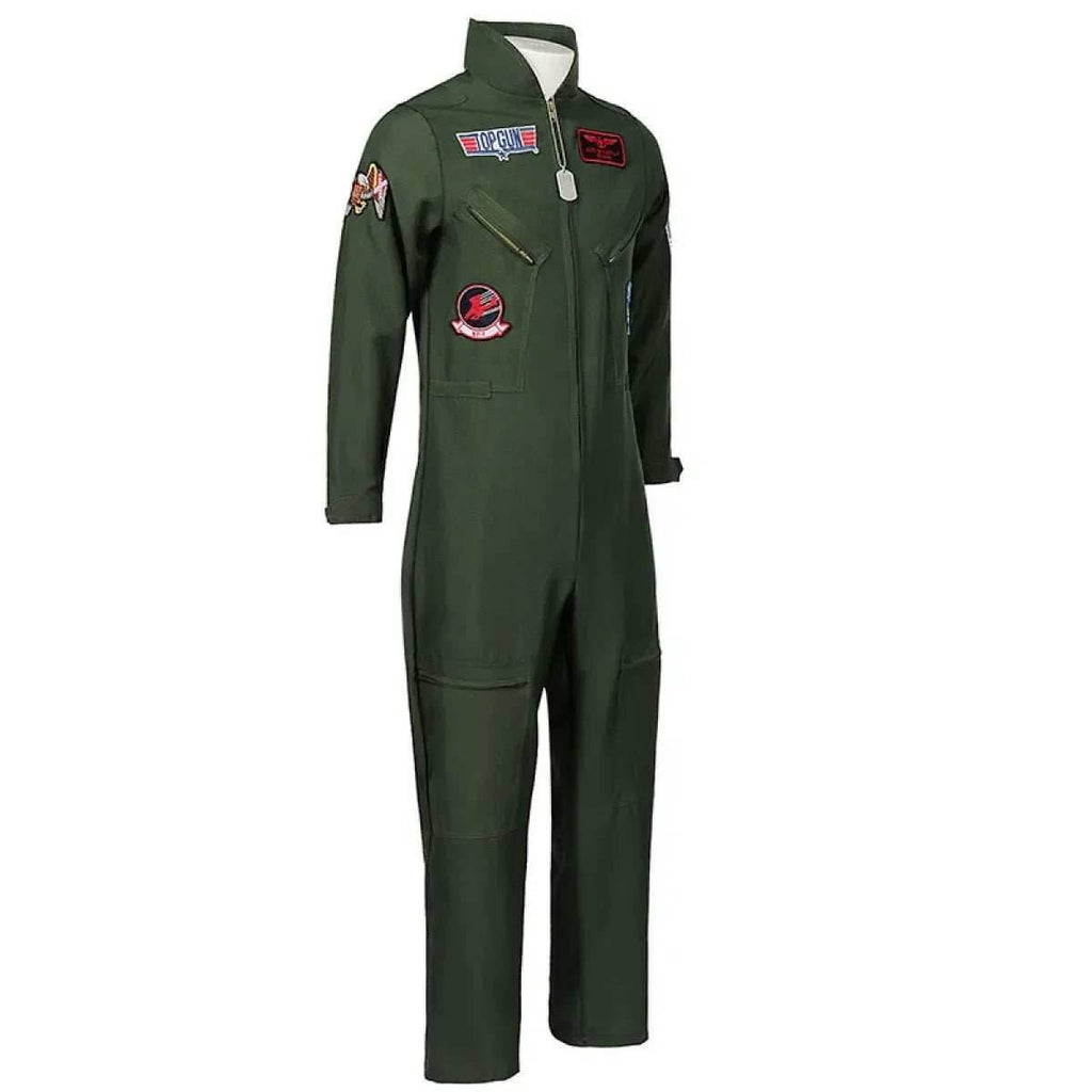 Top Gun Maverick Flight Suit – Pilot Cosplay Costume with Glasses - Maverick / S