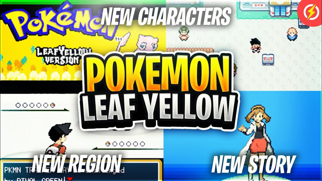 Pokemon Leaf Yellow GBA ROM Hack Video Game Custom Gameboy Advance