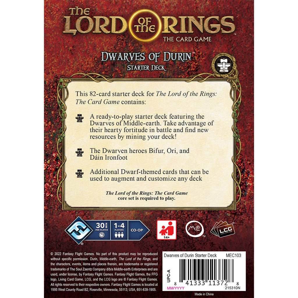 Lord of the Rings LCG: Dwarves of Durin Starter Deck - 