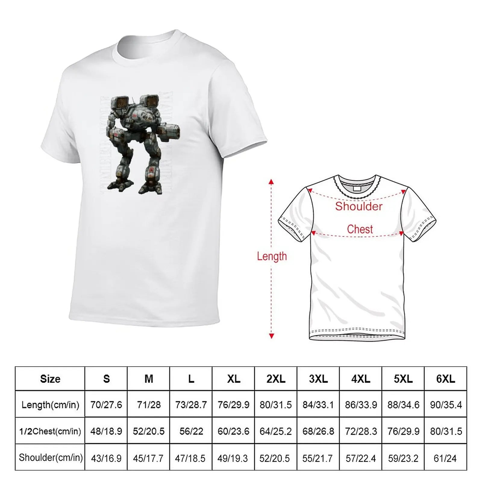 Mech Timber Wolf Madcat MKII T-Shirt plus size tops Aesthetic clothing aesthetic clothes T-shirts for men cotton