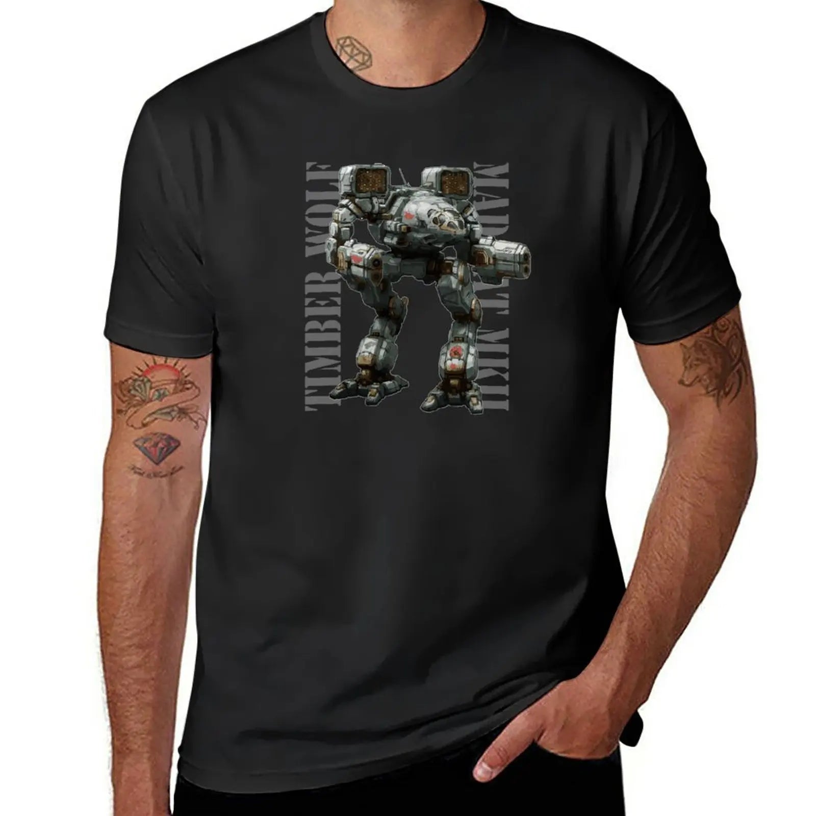 Mech Timber Wolf Madcat MKII T-Shirt plus size tops Aesthetic clothing aesthetic clothes T-shirts for men cotton