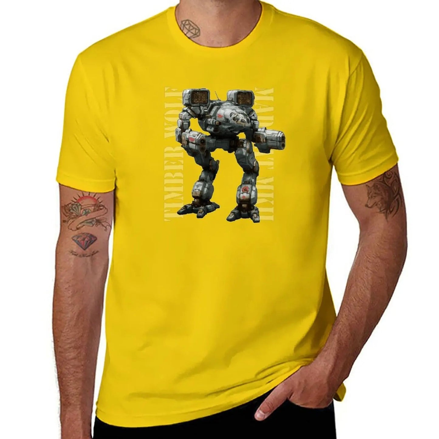 Mech Timber Wolf Madcat MKII T-Shirt plus size tops Aesthetic clothing aesthetic clothes T-shirts for men cotton