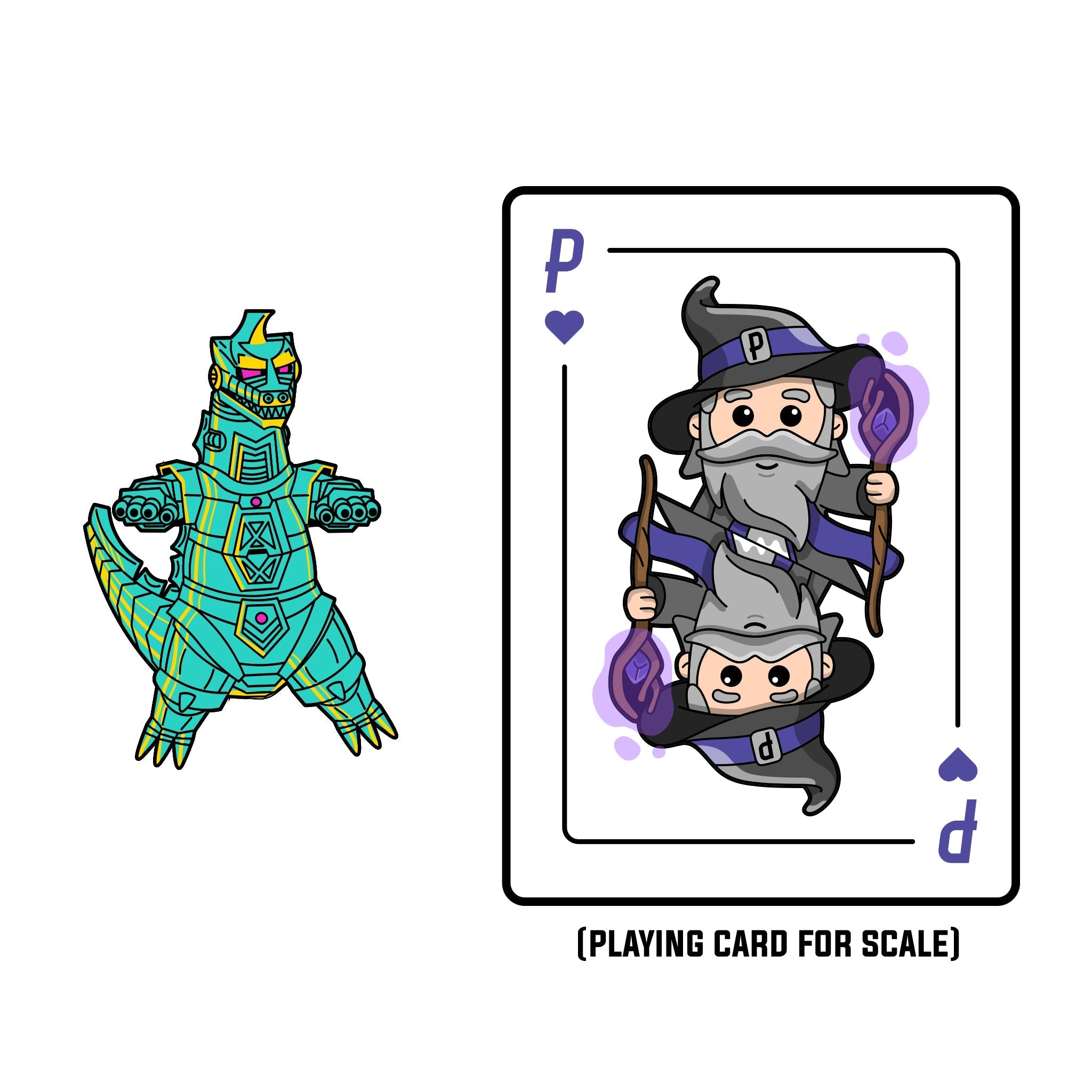 Mechagodzilla Showa Era CMYK Edition AR Pin