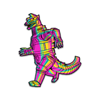 Mechagodzilla XL CMYK Edition AR Pin (Showa Era) - 