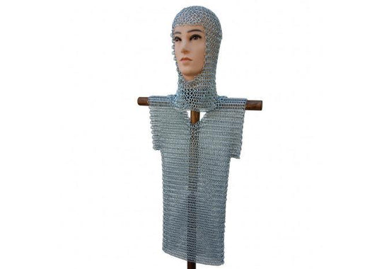 Medieval Half Sleeve Child Haubergeon Chainmail-0