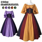 Medieval Renaissance Dress – Corset Gown, Plus Size Cosplay - Yellow / S