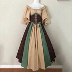 Medieval Renaissance Dress – Corset Gown, Plus Size Cosplay - Yellow / S