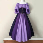 Medieval Renaissance Dress – Corset Gown, Plus Size Cosplay - Yellow / S