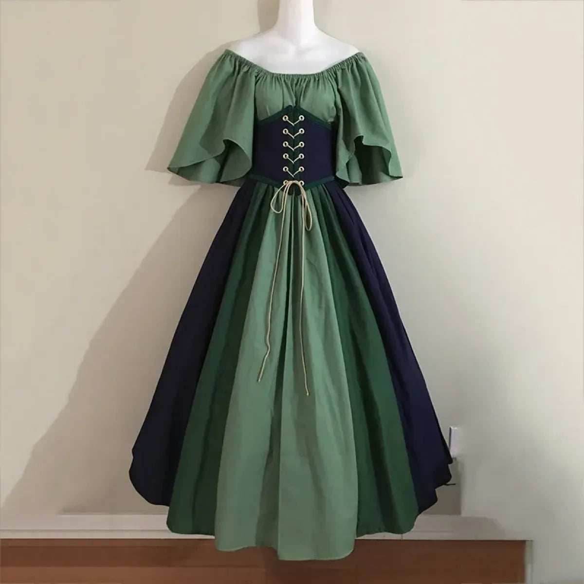 Medieval Renaissance Dress – Corset Gown, Plus Size Cosplay - Yellow / S