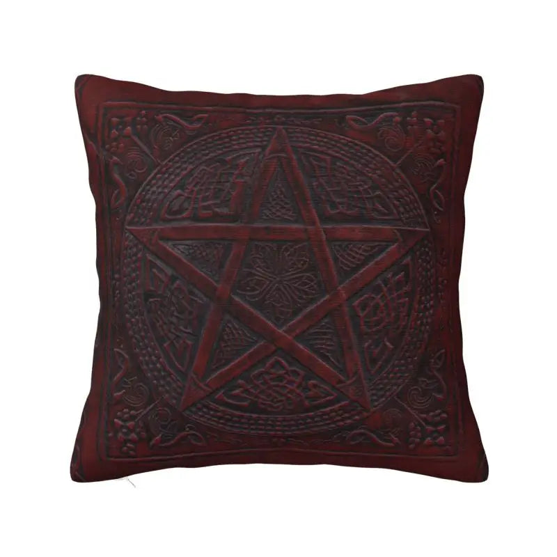 Medieval Sacred Cross Black Leather Cushion Covers Polyester Throw Pillow Case for Sofa Car Square Pillowcase Bedroom Decoration