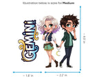 Gemini Sticker and Magnet - the Celestial Twins Horoskins™ – Zodiac Air Sign | Waterproof & UV-Proof - Sticker / Medium