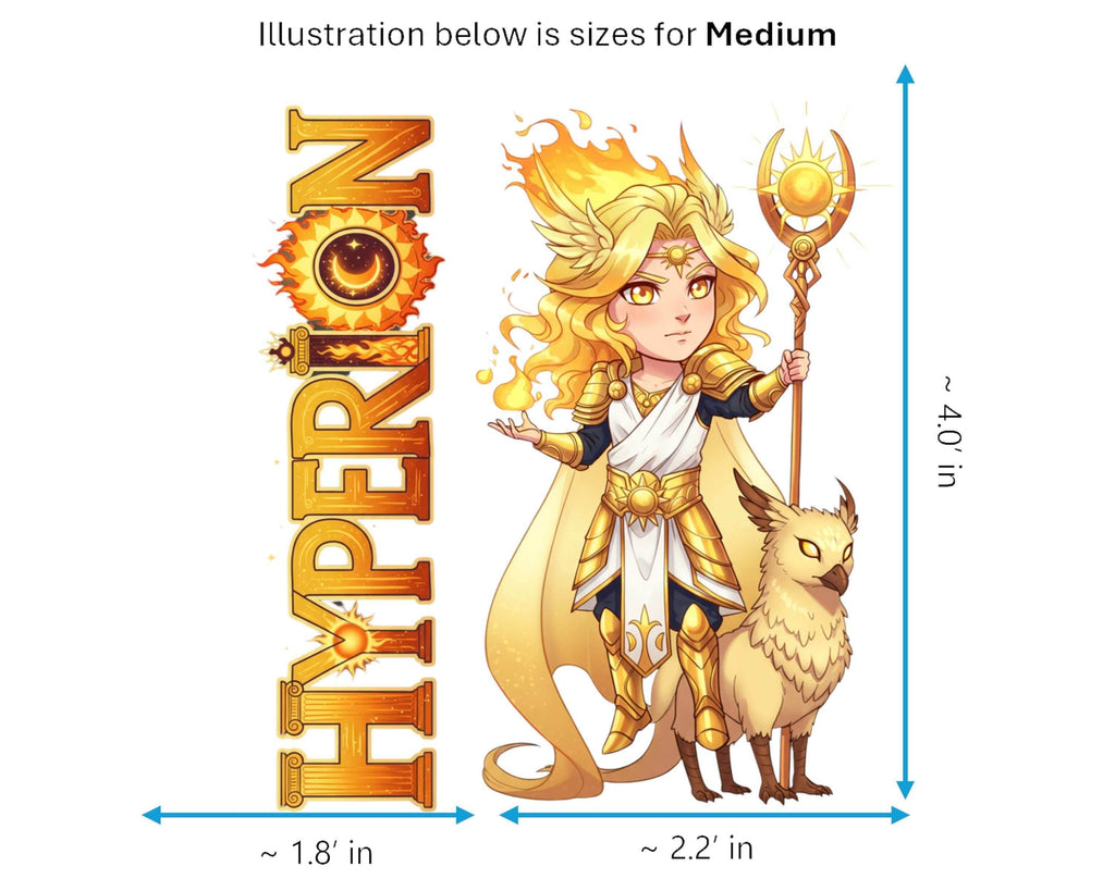 Hyperion Sticker and Magnet - Lord of Light Mythkins™ – Titan God of Light | Waterproof & UV-Proof - Sticker / Medium